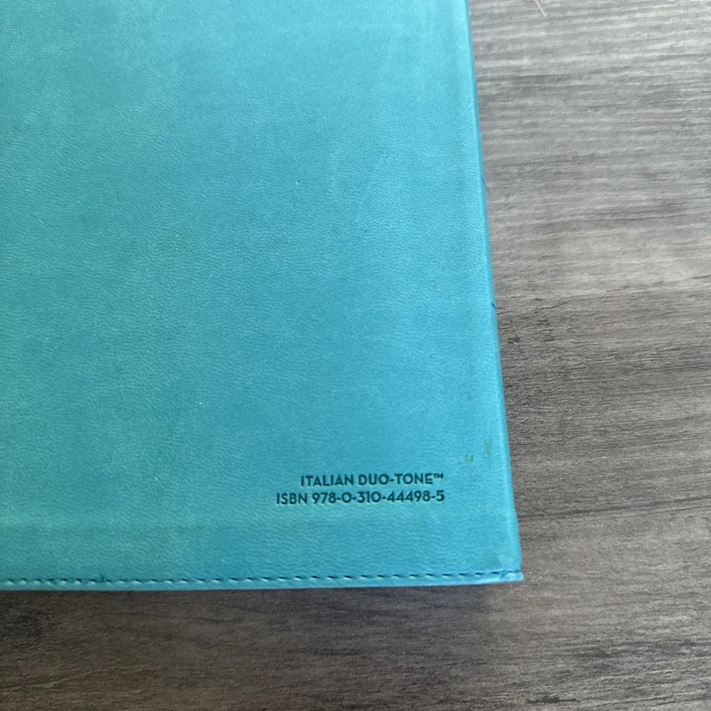 Zondervan Holy Bible Thinline Teal NIV New International Version Large Print